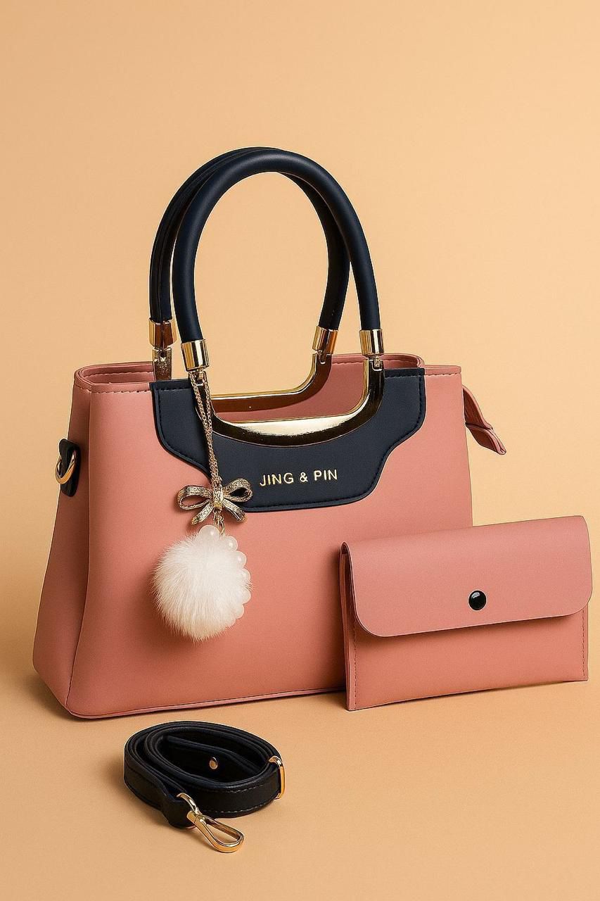 Synthetic Leather Handbag Set