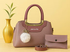 Synthetic Leather Handbag Set
