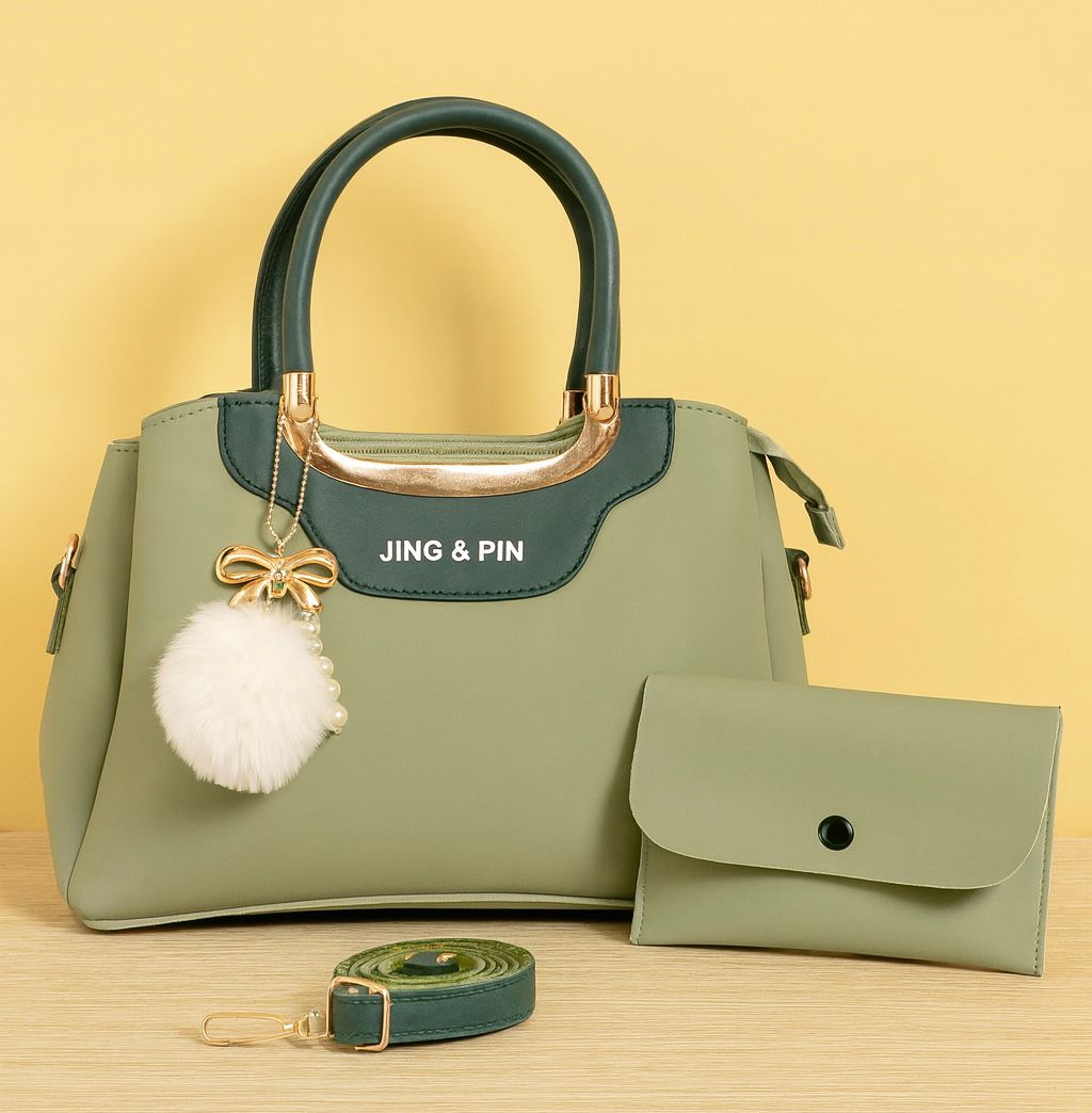 Synthetic Leather Handbag Set